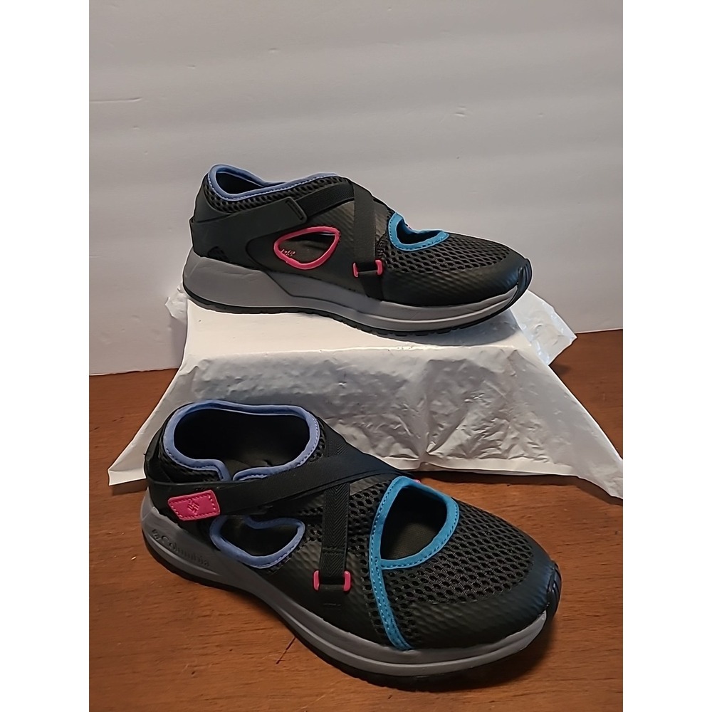 Columbia Women's Wildone Wander Shoe Hikers Black Mesh Size 10 Black Blue Pink - Picture 2 of 8
